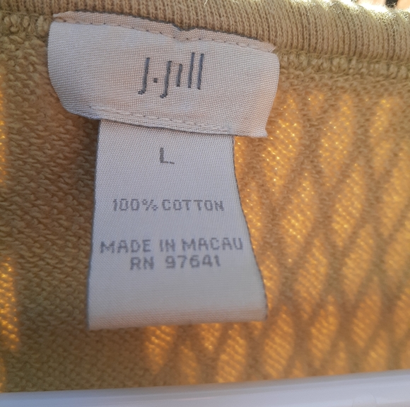J jill Button front Scoop Neck blouse Shirt top size L * - Picture 4 of 4